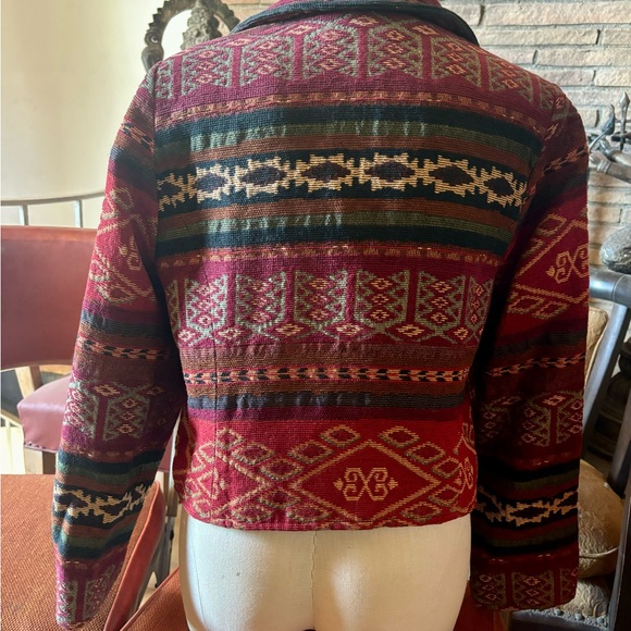 1990's Painted Pony Southwestern Tapestry Jacket // Women's Medium. - Picture 3 of 11